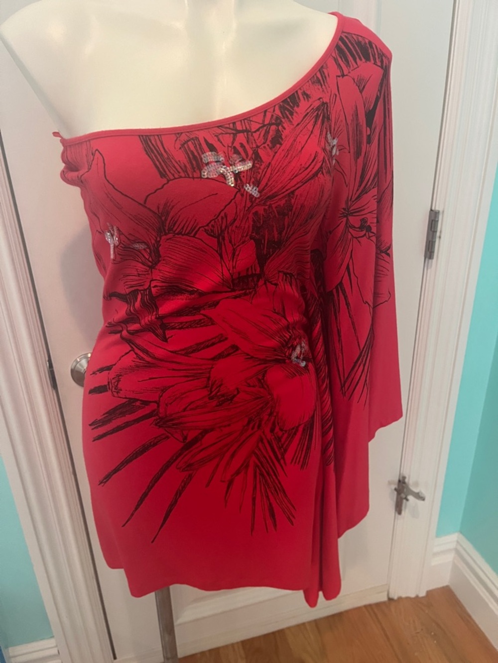 Express One-Shoulder Floral Dress